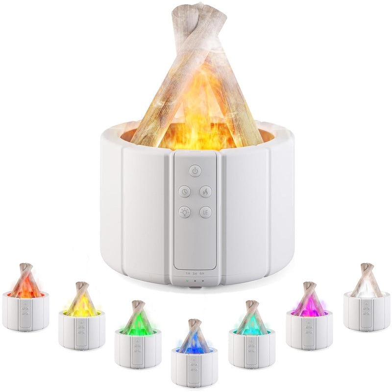 Machine d'aromathérapie à flamme simulée, humidificateur de bureau pour la maison et le bureau